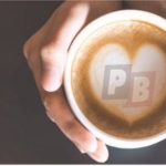 Coffee heart with Point Bank Logo